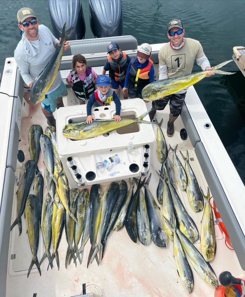 Family on a private fishing charter with Guardian Charters in San Diego, CA